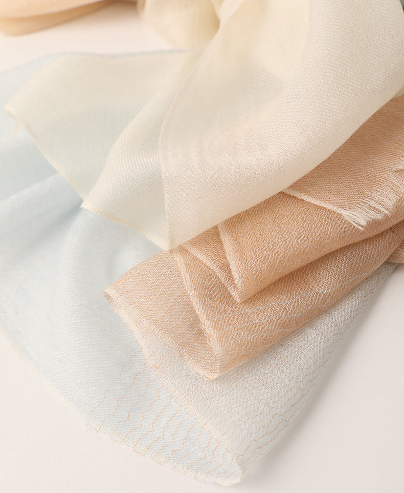Gradient Color Matching Sunscreen Long Shawl In Stock