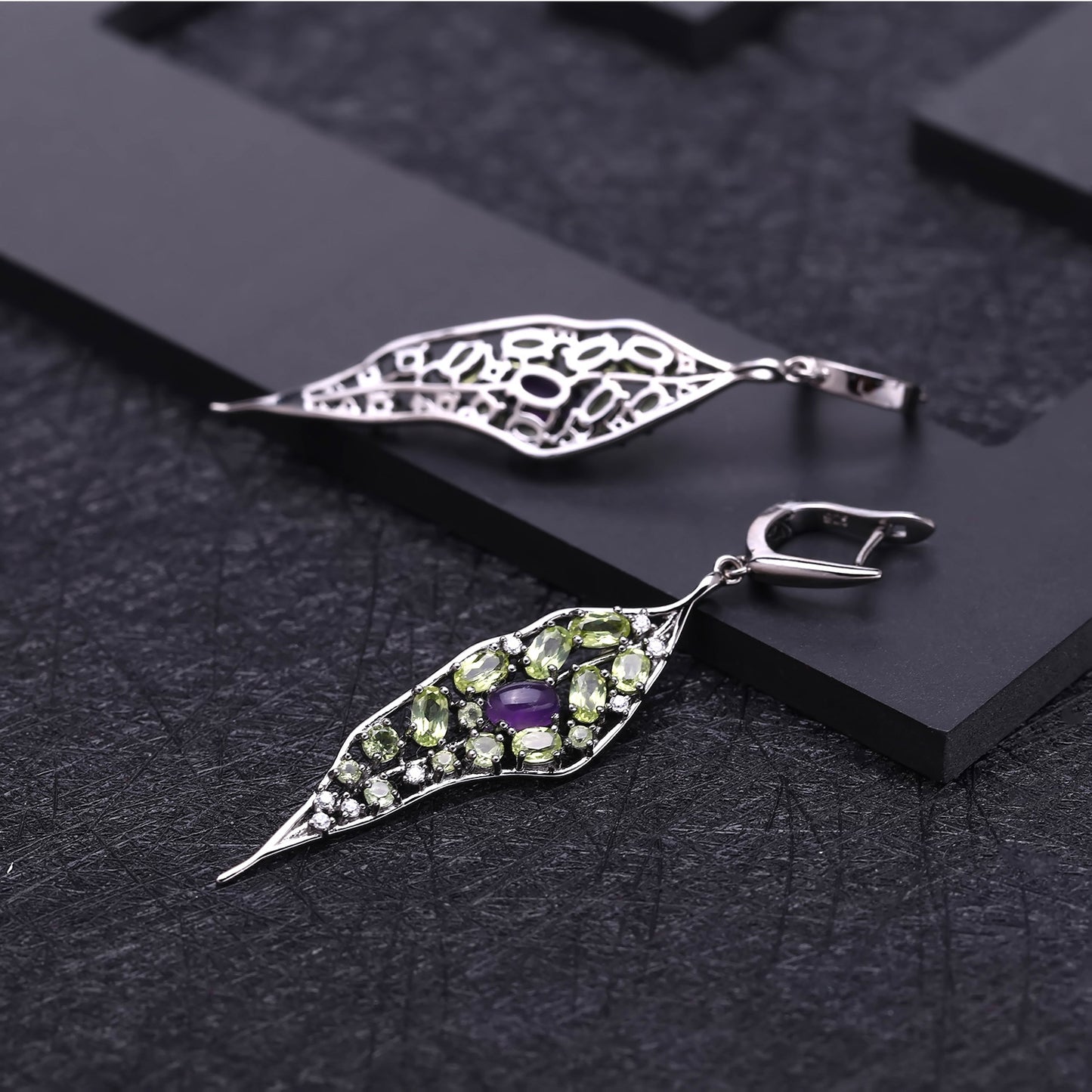 Women's Personalized Jewelry Amethyst Olivine Earrings