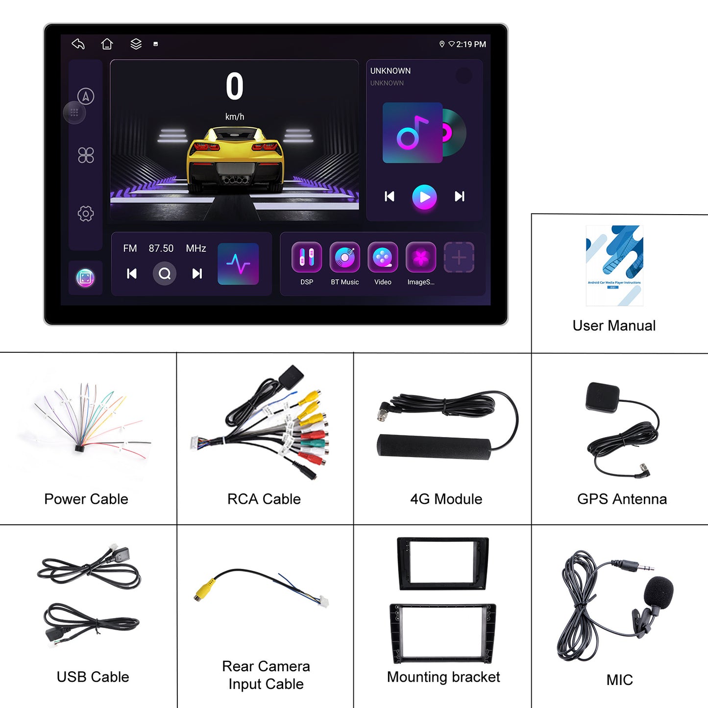 131-inch Android Large Screen Navigation Device With Universal Map APKCarplayreversing Image