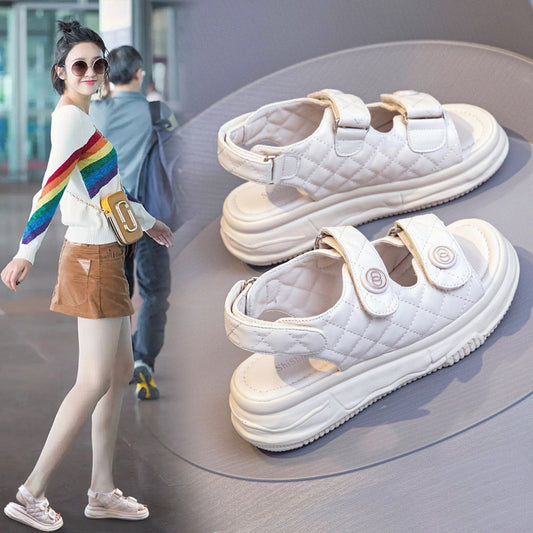 Velcro Small Fragrance Sports Beach Shoes Platform Roman