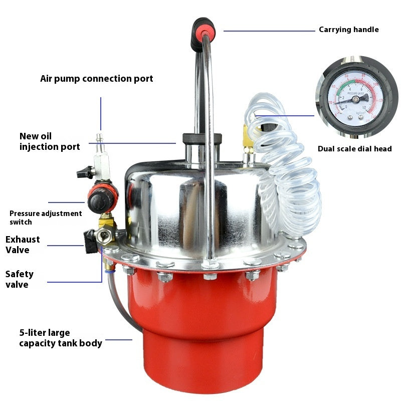 Pumping Tool 5L Pneumatic Brake Fluid Replacement Machine