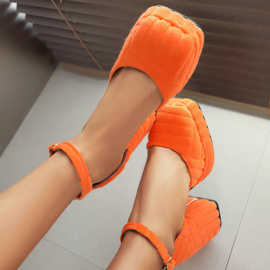 Fashion High-heeled Runway Sandals