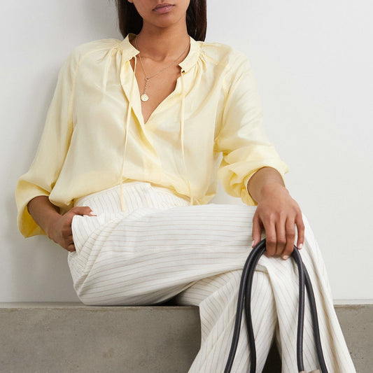 Spring And Summer Mulberry Silk Women's Silk Shirt