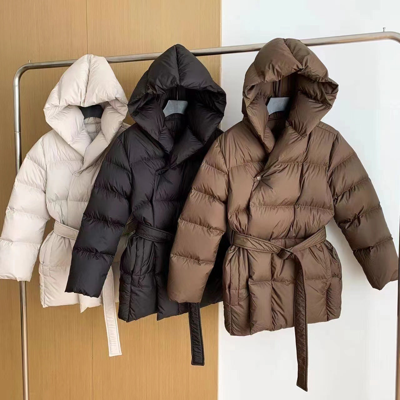 Slim And High-grade White Duck Down Jacket