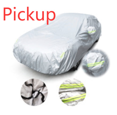 Taffeta 190T210T silver-coated black universal car cover