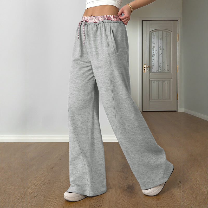 Straight-leg Trousers Casual Pants For Women