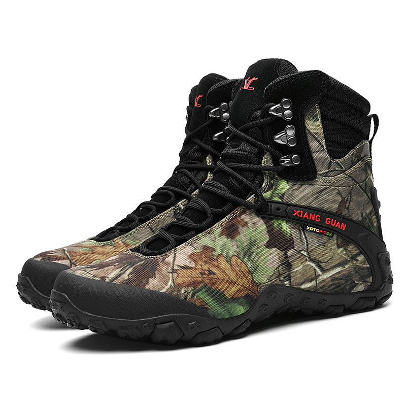 Waterproof non-slip high-top hiking shoes