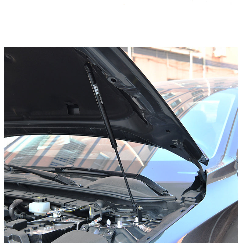 Cover hydraulic rod engine cover support rod modification