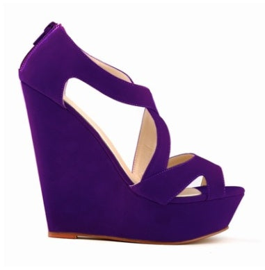 Large size high heels waterproof platform slope OL nightclub hollow women's sandals