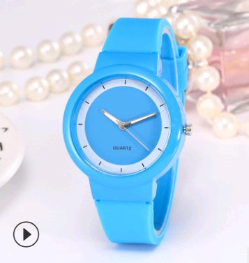Simple Casual Candy Colored Silicone Quartz Watch