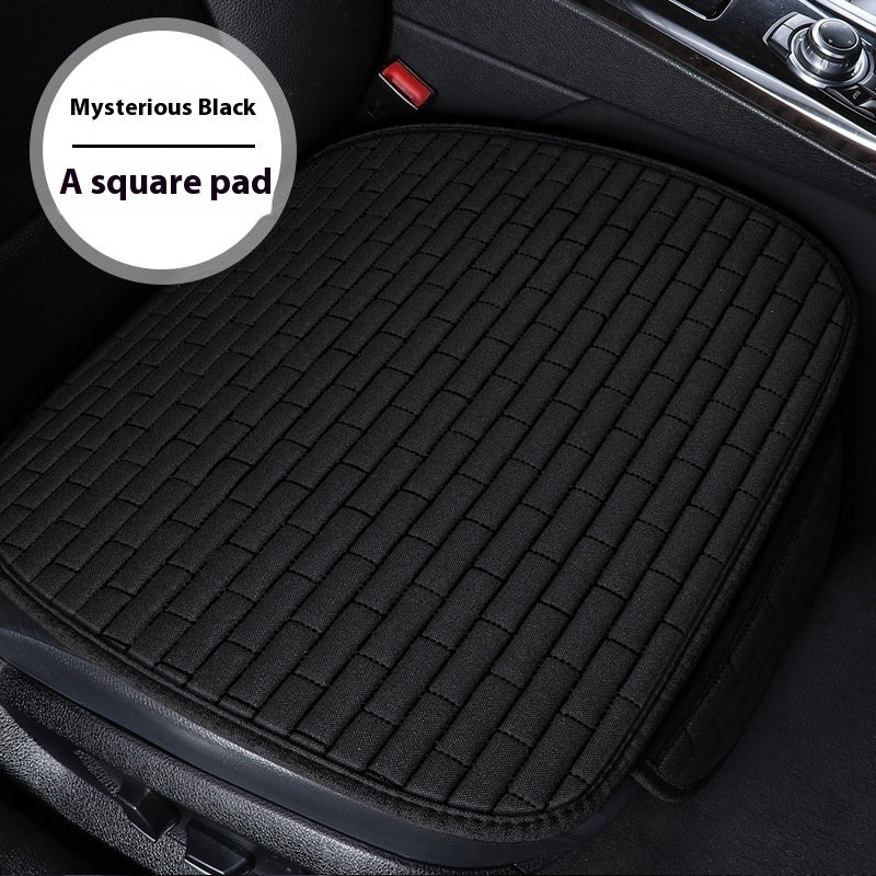 Linen Car Seat Cushion Three-piece Seat Protective Pad