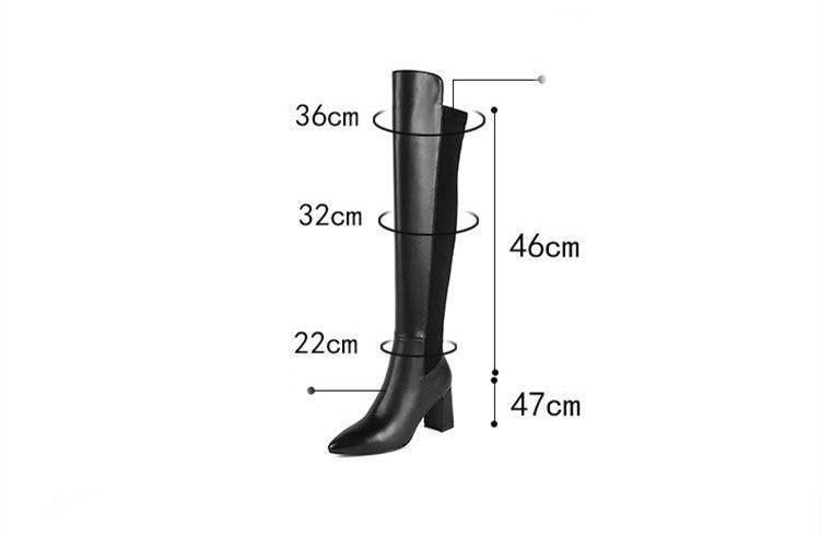Women's Elastic Skinny Single Leather Women's Boots