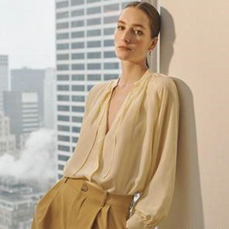 Spring And Summer Mulberry Silk Women's Silk Shirt