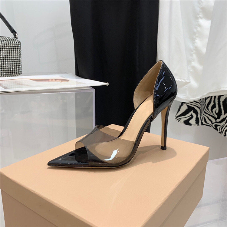 Pointed Peep Toe Sexy Fashion Stiletto Heel High Heels