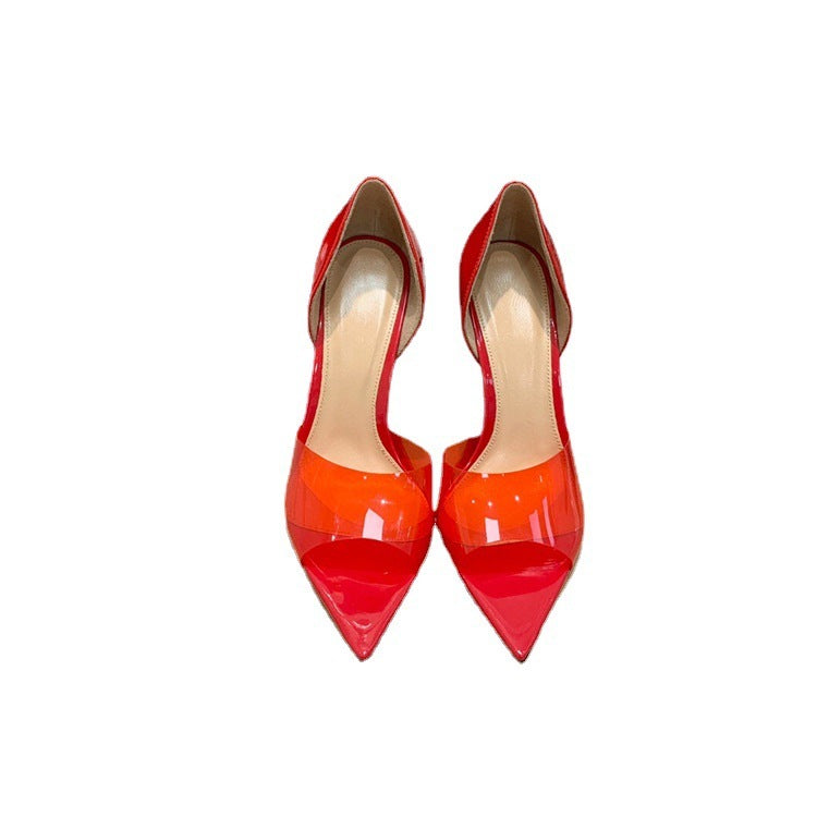 Pointed Peep Toe Sexy Fashion Stiletto Heel High Heels