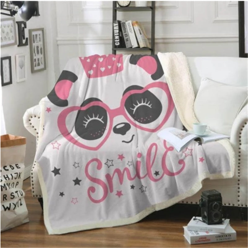 Panda series flannel blanket