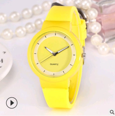 Simple Casual Candy Colored Silicone Quartz Watch