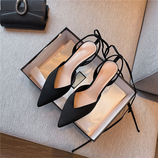 Women's Shoes With Sharp Head, Shallow Mouth And Thin Heel