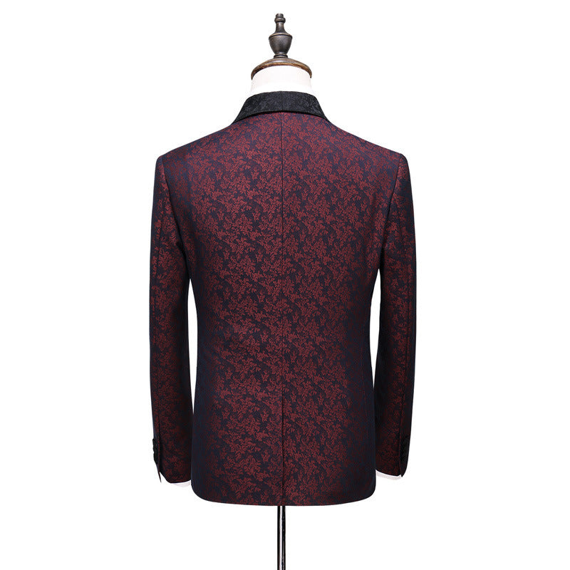 Slim Suit Three-piece Casual Plaid Suit