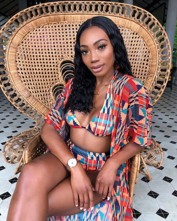 European And American Sexy Digital Printed Swimsuit Bikini Three-Piece Suit