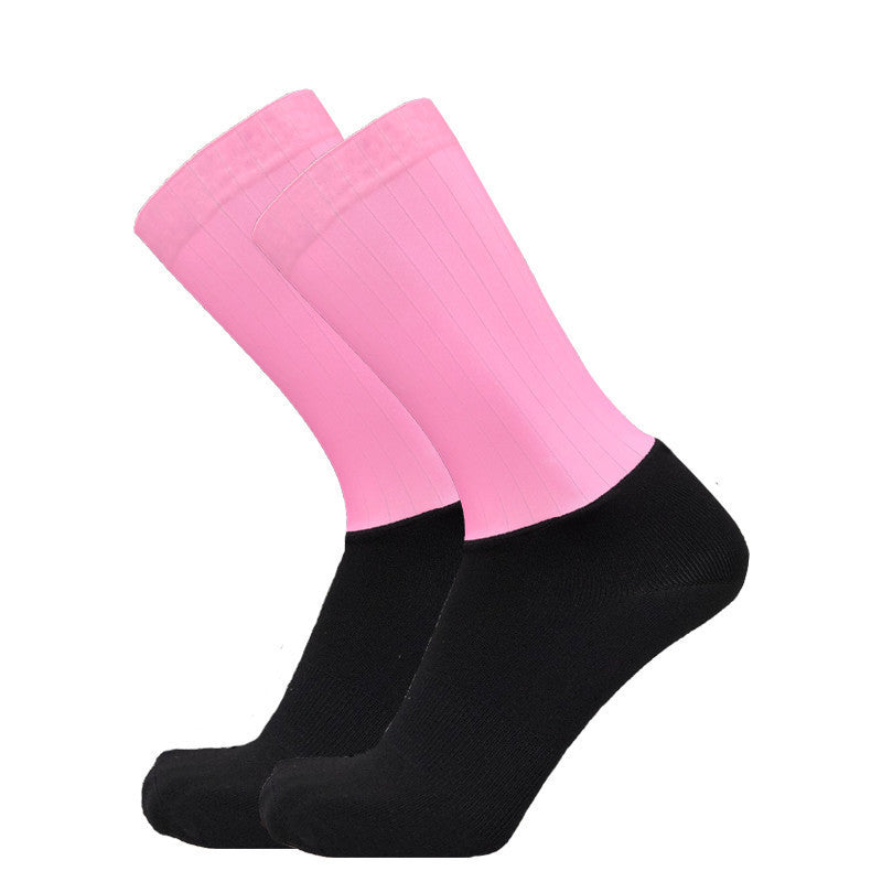Dedicated For Fleet Seamless Stitching Bicycle Socks, Socks Mouth Silicone Non-Slip Cycling Socks