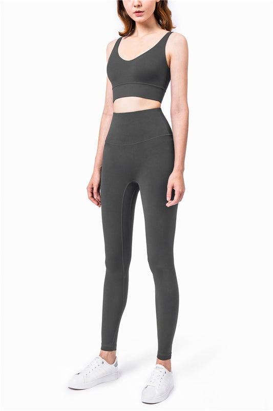 Europe And The United States No T-line High Waist Sports Slimming Running Peach Hip Pants