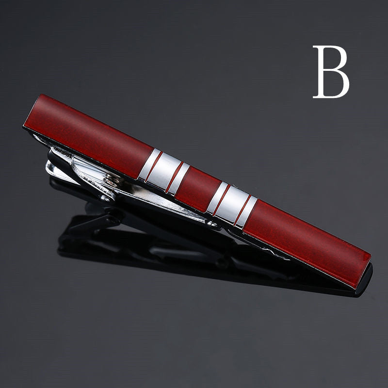 Bronze Polished Rubber Pattern Floral Tie Clip Fashion Business Men's Tie Clip