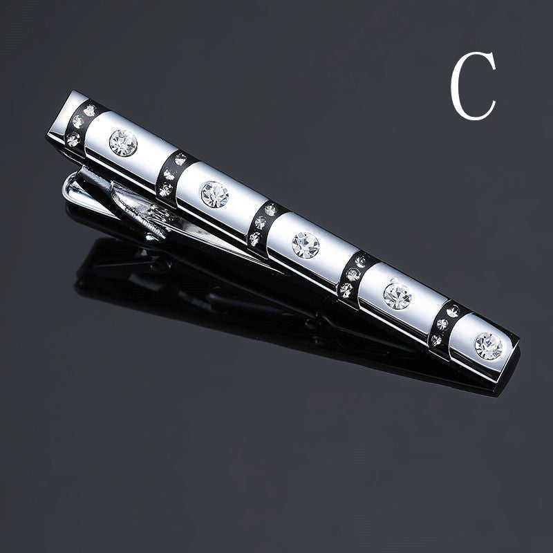 Bronze Polished Rubber Pattern Floral Tie Clip Fashion Business Men's Tie Clip