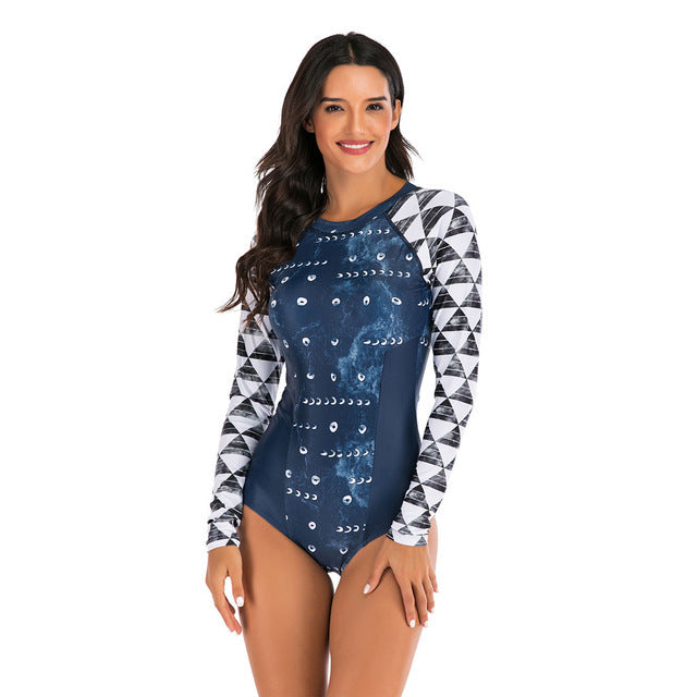Bikini Push-Up Rashguard Manche Longue BLEU OCEAN