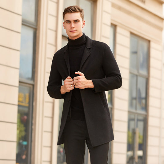 Men's double-faced wool coat