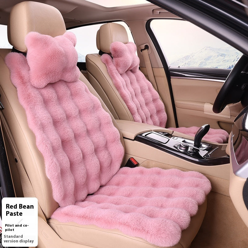 Bubble Velvet Winter Car Cushion Thickened Warm Plush Warm Universal Seat Cushions Seat Cover