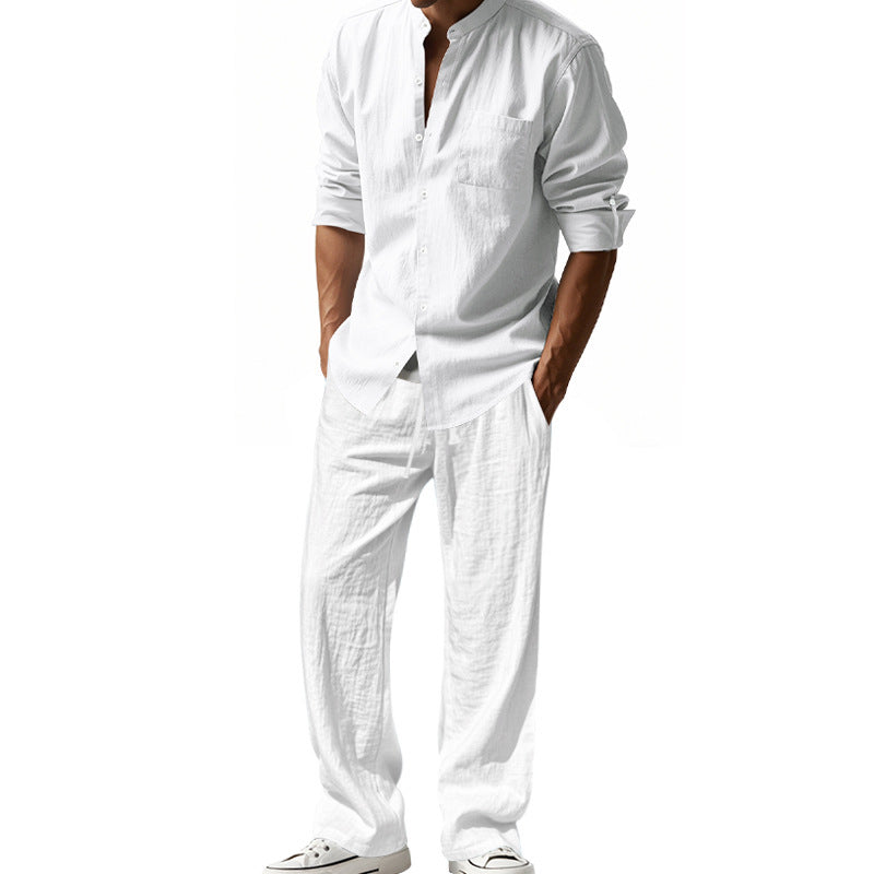 Loose Long-sleeved Trousers Shirt Outfit Men