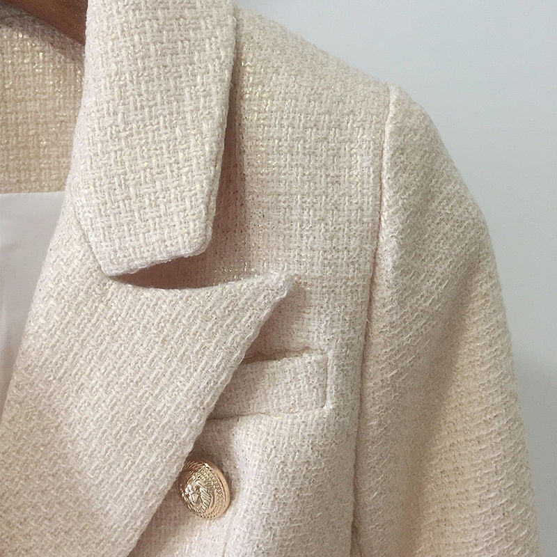 Ladies Suit Double-breasted Gilded Slim Small Coat