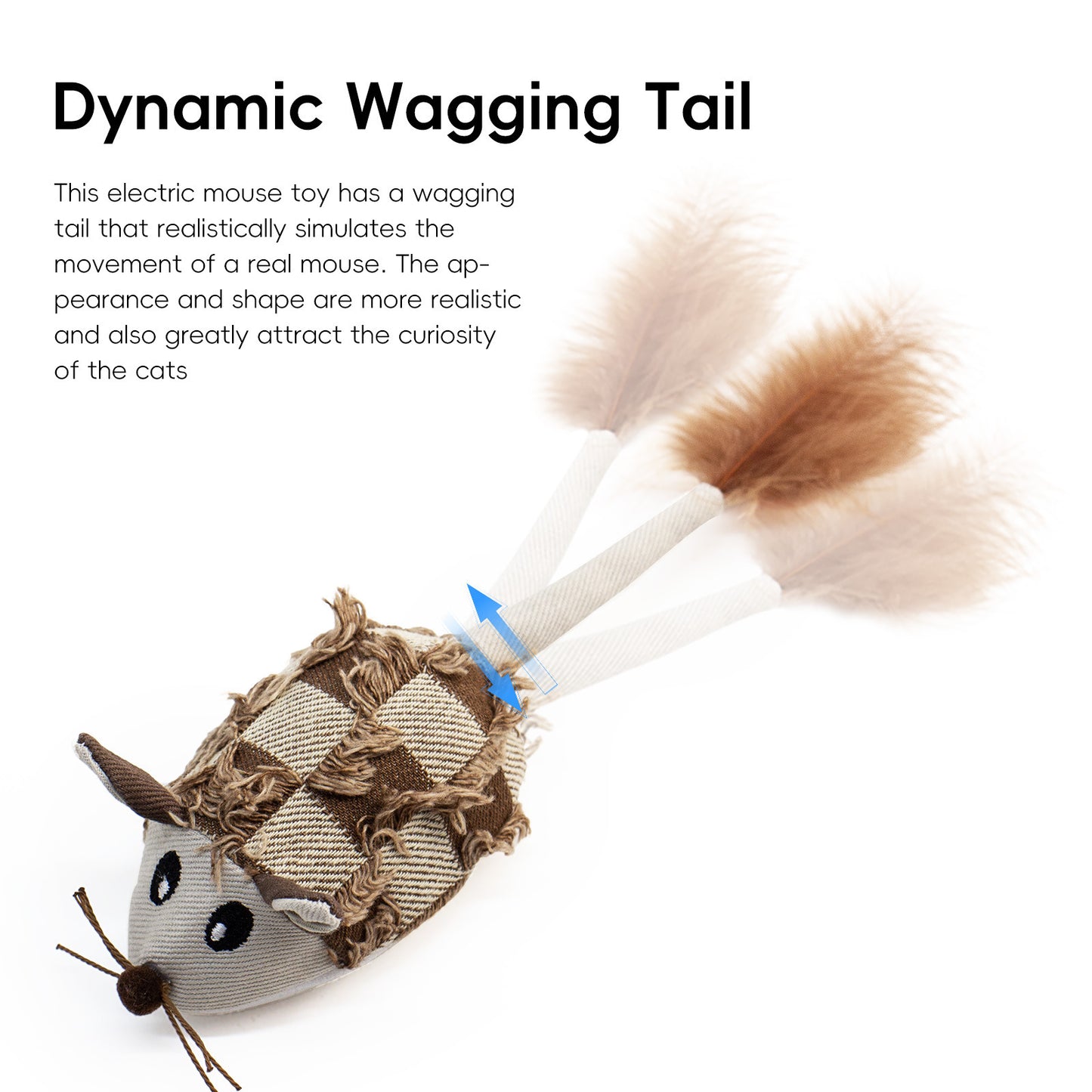 NEW Motion Cat Toy Electronic Moving Mouse Cat Toy Interactive Cat Toy With Rechargeable Battery Sound Box Cat Mouse Feather