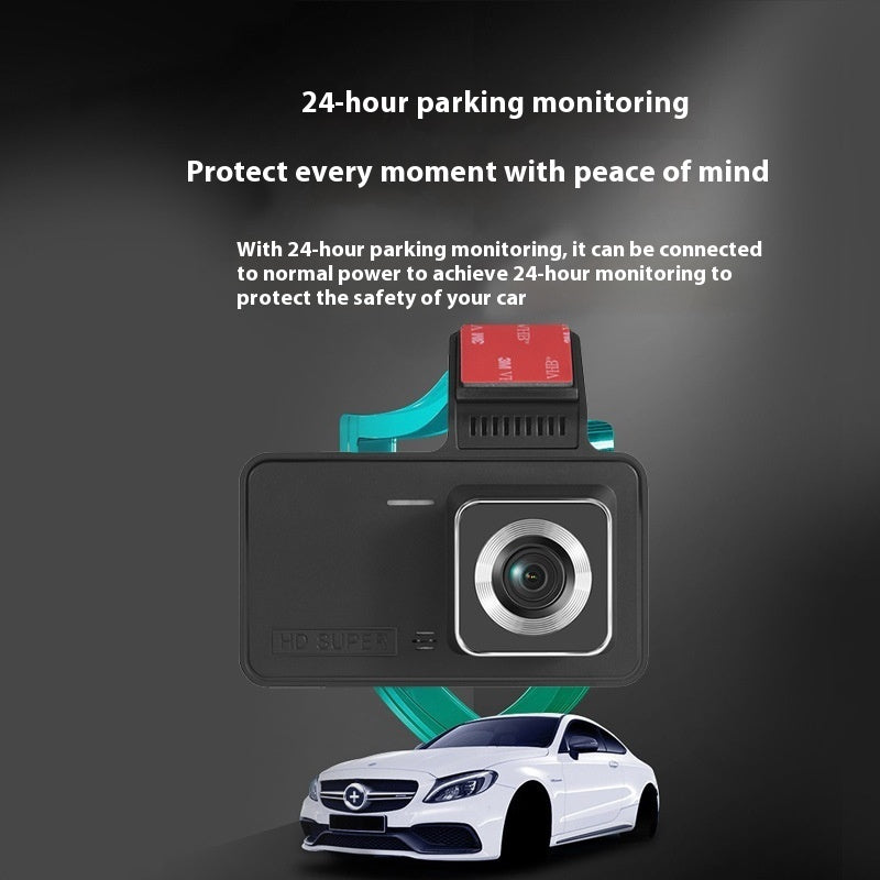 Driving Recorder HD Night Vision Dual Lens Hidden 4-inch