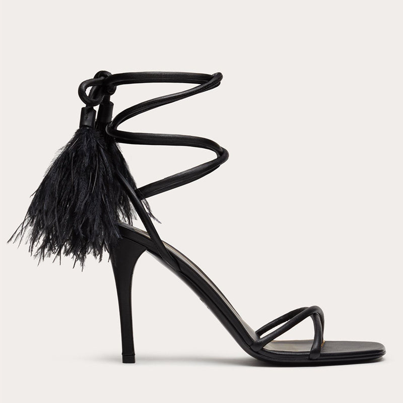 Lace-up Feather  Versatile One-Line Roman Sandals