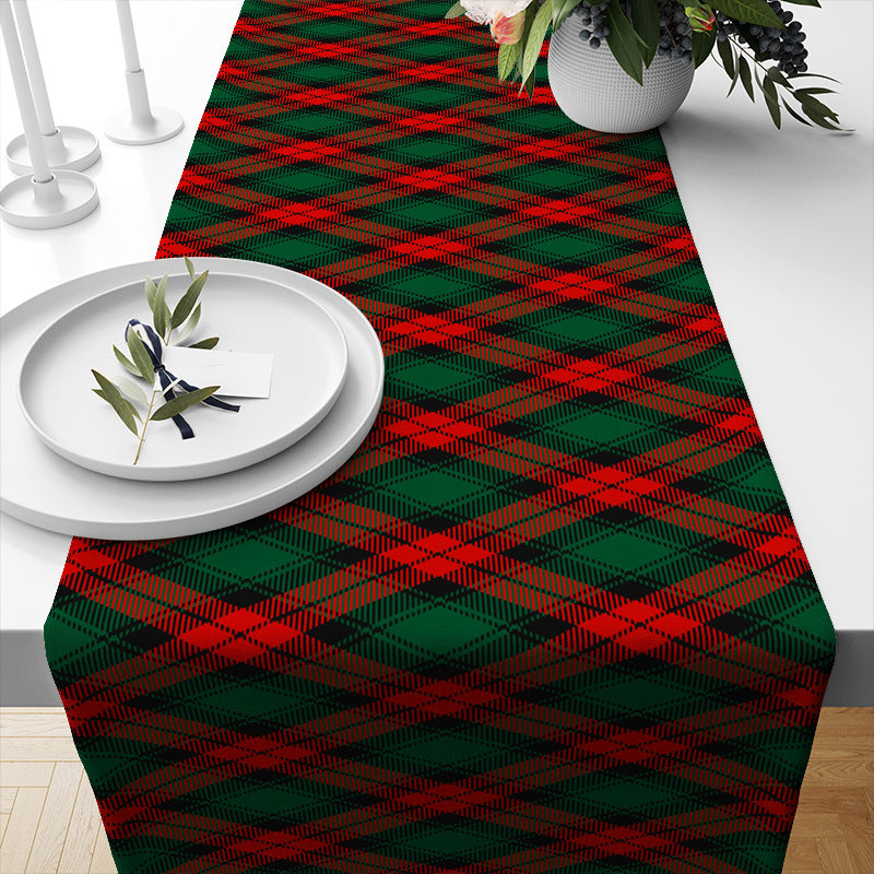 Christmas Table Runner Linen Insulated Restaurant Tablecloth