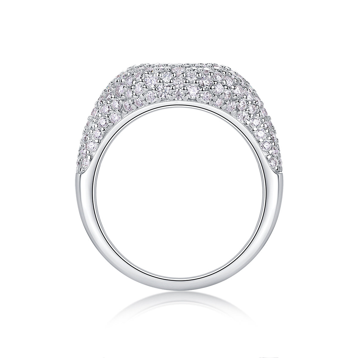 Shining Frenzy - A Wedding Ring Set With Top-quality Moissanite S925 Silver And Platinum-plated Diamond. The Ring Can Be Inspected With A Diamond Pen