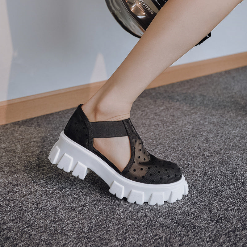 British College Style Platform Platform Shoes Mori Women's Shoes
