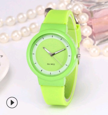 Simple Casual Candy Colored Silicone Quartz Watch