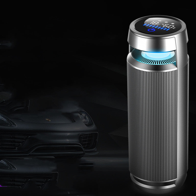 Aluminum alloy negative ion car air purifier