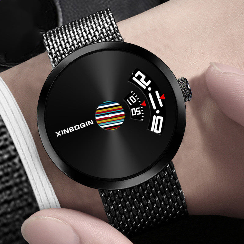 No Hand Strap Steel Strap Quartz Watch Male