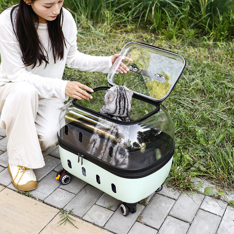 Cat Bag Pet Trolley Bag Go Out Dog Transparent