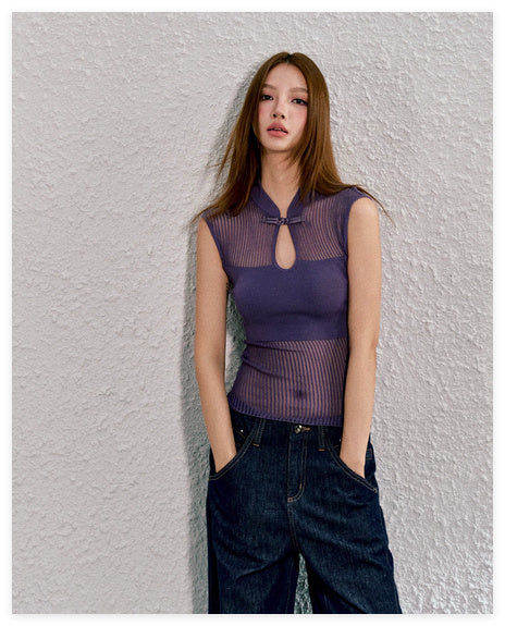 Hollow Out Unique Style For Wearing Sleeveless Tops Outside