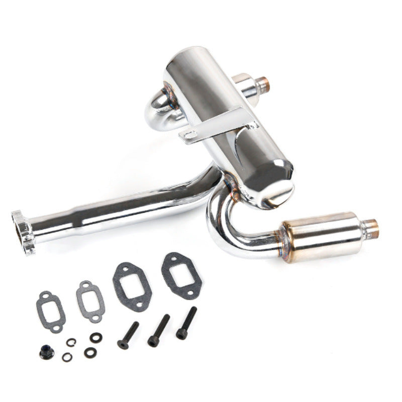 Simple Remote Control Car Double Row With Silencer Exhaust Pipe