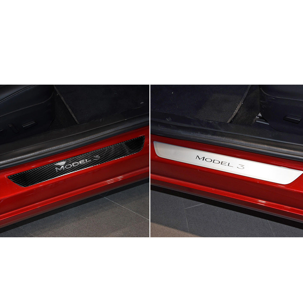 Carbon fiber threshold strip modification