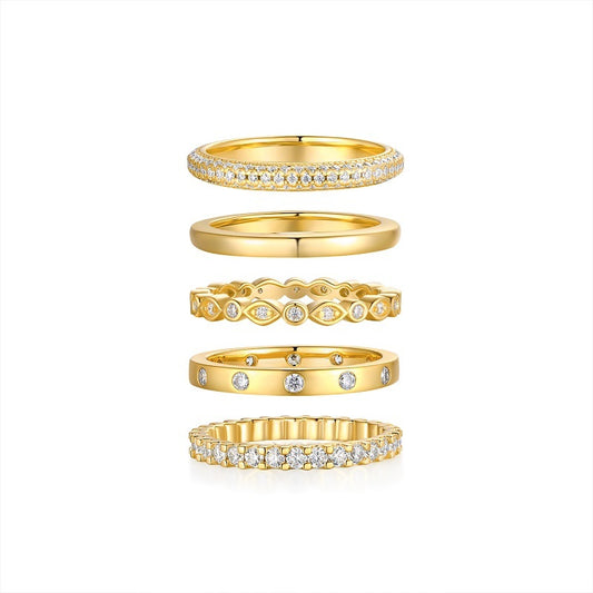 Morning Light Gold Ring - Set With Top-quality Moissanite S925 Silver And Gold-plated Diamond Wedding Ring. The Gold Color Of The Ring Can Be Tested With A Diamond Pen