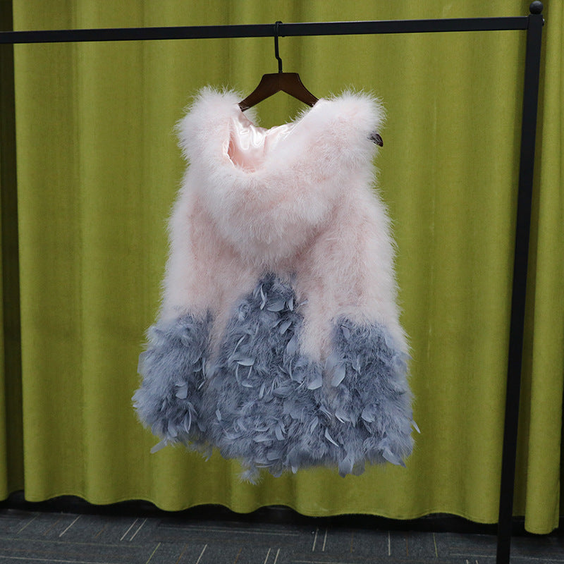 Women's Simple Ostrich Hair Lace Fur Vest