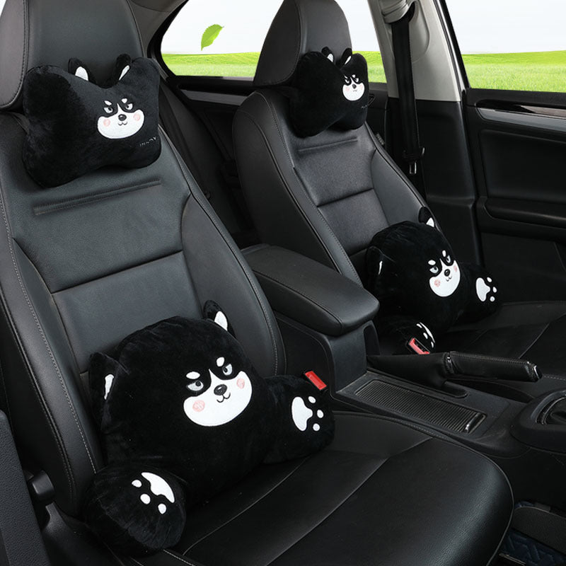 Automotive Headrest Car Lumbar Pillow Suit Cute Cartoon