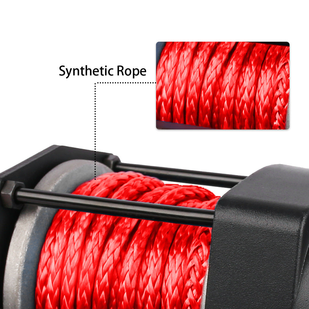 3000 Pound Electric Winch Nylon Rope